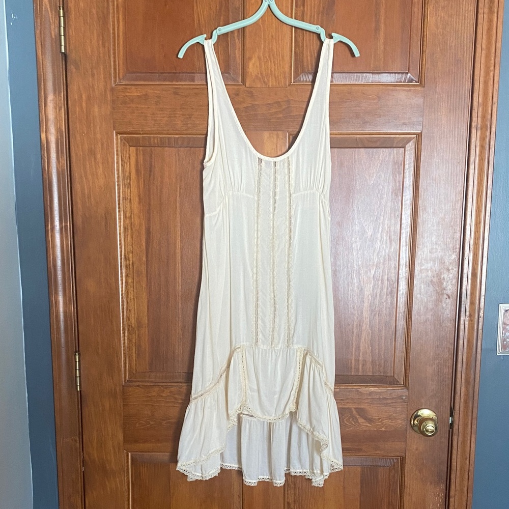 Free People Cream High Low Nighty
